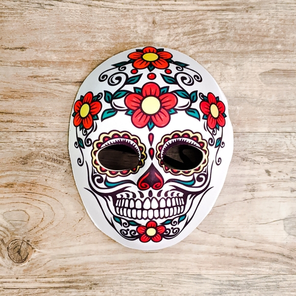 Family Set of 3 Sugar Skull Day of the Dead Masks - Picture 4 of 6